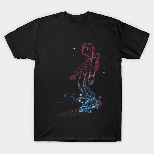 Space Skater T-Shirt by VeryCerealsStore